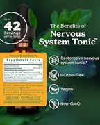 Herb Pharm Nervous System Tonic with St. John’s Wort, Organic Skullcap & Milky Oat | Liquid Extract for Calm, Emotional & Stress Support Supplement | Vegan, Non-GMO, Up to ~3 Week Supply, 1 oz*