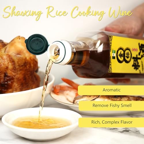 NPG Premium Shaoxing Cooking Wine 33.81 Fl Oz, Authentic Chinese Shao Hsing Rice Wine, Red Cooking Wine for Asian Cuisine, Essential Ingredient for Home Cooking