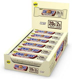 Snickarss HI-Protein Bar Chocolate Delicious Recovery Fuel for Fitness & Snacking (12 Pack, White)