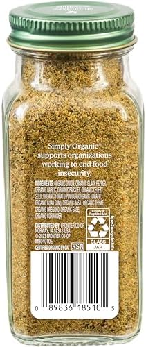 Simply Organic All-Purpose Seasoning Blend, 2.08 Ounce Jar, Great on Chicken, Steak, Beef and More