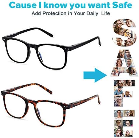 AOSM Blue Light Glasses for Men & Women,Gaming glasses Anti-Glare UV400 Protection,Blue Light Blocking to Relieve Eye Strain