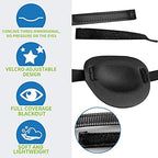 2 Pcs Eye Patches for Adults and Kids,3D Adjustable Eyepatch for Right or Left Eye,One Eye Cover for Lazy Eye,Pirate Costume(Black)