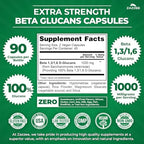 Zazzee Extra Strength 1,3/1,6 Beta Glucans, 1000 mg, 100% Concentrated, 90 Vegan Capsules, Supports a Healthy Immune System, 100% Vegetarian, All-Natural and Non-GMO