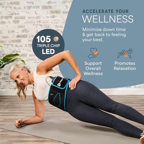 Lifepro Red Light Therapy Belt – Infrared Red Light Therapy for Body, Back Pain and Shoulder - 660nm & 850nm Near Infrared Heating Pad – Adjustable & Portable for Wellness & Relaxation