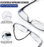 4 Packs Blue Light Blocking Reading Glasses Men Women Lightweight Clear Readers 1.0 1.25 1.5 1.75 2.0 2.25 2.5 2.75 3.0 3.5 4.0 (1.50)