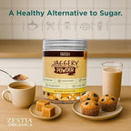 Jaggery Powder by Zestia Organica, 22.5 oz (715 g) 40% EXTRA – Unrefined Cane Sugar, Natural, Chemical Free, Substitute Alternative to Sugar, Vegan, Gluten Free | Product of India