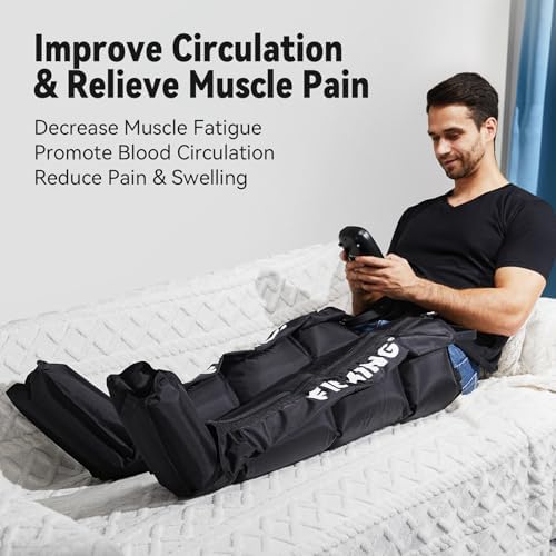 FIT KING Air Compression Recovery System,Dynamic Pressure for Circulation Improvement and Fast Recovery,Sequential Massage Boots for Athletes (Medium)