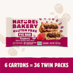 Nature’s Bakery Gluten Free Fig Bars, Raspberry, Real Fruit, Vegan, Non-GMO, Snack bar, 6 boxes with 6 twin packs (36 twin packs)