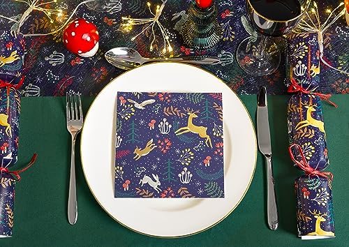 Talking Tables 20 x Truly Magical Recyclable Christmas Napkins for Decoupage | Enchanting Winter Wonderland Xmas Disposable Serviettes | Perfect for Holiday and Christmas Season | 13 x 13 Inches