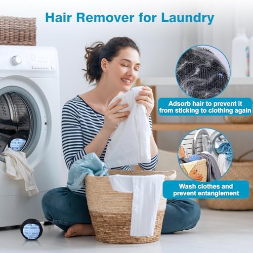 Pet Hair Remover and Laundry Ball Set, Reusable Dog Hair Remover for Laundry, Lint Catcher Laundry Ball in Washing Machine, Pet Hair Catcher for Clothes, Bedding
