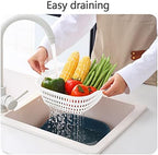 Washing Vegetable Baskets in The Kitchen Fruit Baskets Multi-layer Stackable Vegetable Sinks, Strainer and Washing Fruits and Vegetables Kitchen Colander Set