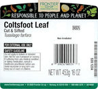 Frontier Co-op Coltsfoot Leaf, Cut and Sifted, Kosher | 1 lb. Bulk Bag | Tussilago farfara L.