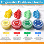 FlintRehab Therapy Putty for Teens & Adults (4 Pack, 3 Oz Each) - Putty for Hand Therapy, Fidgeting & Stress Relief - Non-Toxic Resistive Exercise Putty for Hand Strengthening