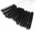 yueton?Pack of 10 Black Nylon Tube Pipe Nozzle Brush Dia 10mm with Wire Loop Handle