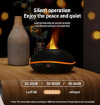 ThreeH USB Essential Oil Diffuser 200ml Ultrasonic Aromatherapy Humidifier with 7-Color LED Mood Light & Auto Shut-Off for Bedroom Office Home(Black)