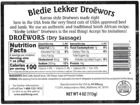 Bledie Lekker® 4 Pack Sampler - Biltong, Droewors, Sosatie, Spicy Peri-Peri Chili