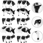 Zerodeko Mini Cow Models Set of 10 Realistic Plastic Animal Figurines for Kids Toys DIY Mini Landscape Decor Desktop Craft Accessories 1.18X0.47X0.39In
