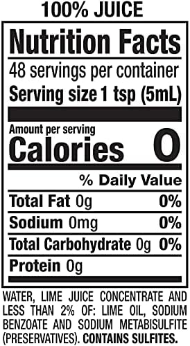 ReaLime, 100% Lime Juice, 8 Fl Oz Bottle