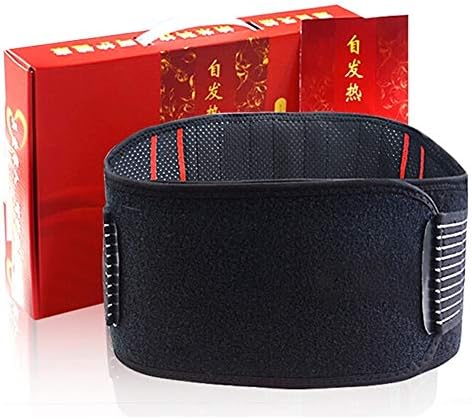 Lumbar Brace Belt - Self-Heating Magnetic Therapy for Pain Relief & Injury Prevention - Lower Back Support - Black (Large,Black)