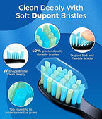 TEETHEORY Electric Toothbrush for Adults with 8 𝐁𝐫𝐮𝐬𝐡 𝐇𝐞𝐚𝐝𝐬, Sonic Electric Toothbrush with 40000 VPM Deep Clean 5 Modes, Rechargeable Toothbrushes Fast Charge 4 Hours Last 30 Days