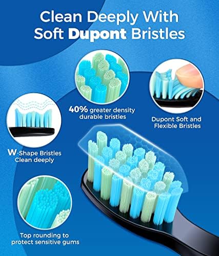 TEETHEORY Electric Toothbrush for Adults with 8 𝐁𝐫𝐮𝐬𝐡 𝐇𝐞𝐚𝐝𝐬, Sonic Electric Toothbrush with 40000 VPM Deep Clean 5 Modes, Rechargeable Toothbrushes Fast Charge 4 Hours Last 30 Days