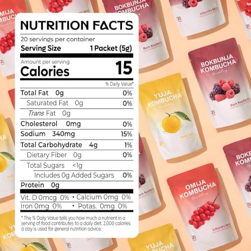 DALAMHARI Kombucha Powder Packets | Variety Pack 21T | Sparkling Probiotic Kombucha Drink for Gut Health Ade Powder Packets Soda | Kombucha Tea Flavoring Synergy with Oriental Remedy Adaptogen Superfruit Fermented Foods