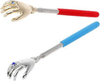 Telescopic Back Scratcher Extendable Handle, Portable Stainless Steel Hand Massage Tool, Extends from 8.66 to 23.23 inches, 2 Pack