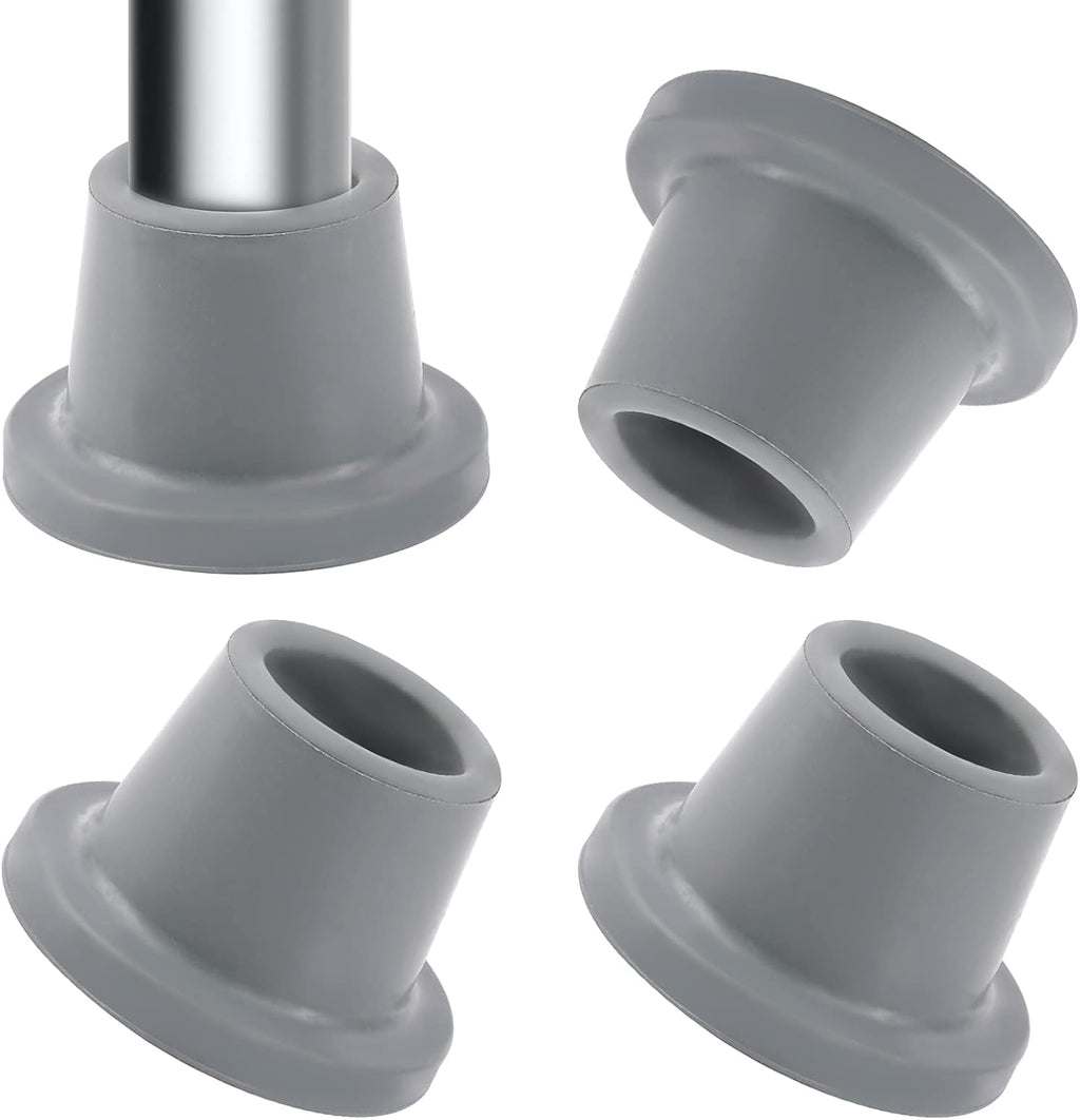 Heavy Duty Shower Chair Leg Caps 4 Pack - Replacement Rubber Feet for Bath Seat, Stools - Non Slip Tips With Suction Cup 1-1/8" I.D