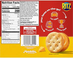 RITZ Cheese Sandwich Crackers, Lunch Snacks, 48 Snack Packs (6 Boxes, 6 Crackers Per Pack)