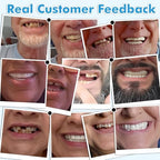 Clip On Veneers for Men & Women - [3 Shades & 2 Styles] Custom Fit Temporary Smile Accessory, Natural Cosmetic Teeth Covers, Reusable Personalized Upper and Lower Veneers Set (Top + Bottom)