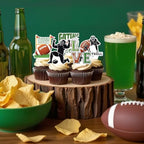 48 Pcs Football Cupcake Toppers Football Party Decorations Sport Theme Birthday Decorations