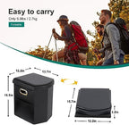 Upgrade XL Portable Toilet for Adults, Extra Large Portable Travel Floding Toilet, Camping Tall Toilets with Lid for Adults and Kids Compact Potty for Car,Hiking,Beach and Camping