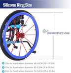 1,24in,20/22/24Inch Wheelchair Push Rim Covers 1 Pair Silicone Wheelchair Hand Push Cover Non-Slip Hand Push Cover Improve Grip and Traction, Easy to Take of and Clean