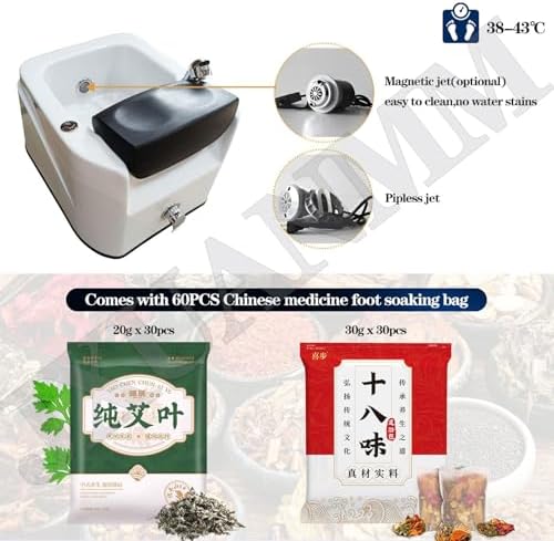 Pedicure Foot Spa,Acrylic Massage Footbath,Portable Bathtub Pedicure Bowl,Foot spa with Heat and Massage and Colorful Lamp Jets,with Automatic Drain Pump,Large Size Soak Tub Bath I