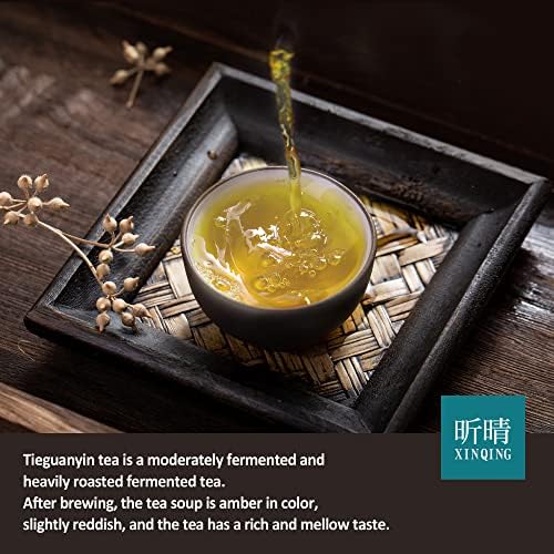 Xin Qing Tieguanyin Oolong Tea Tie Guan Yin Tea Iron Goddess Tieguanyin Taiwan High Mountain Oolong Tea Taiwan Gaoshan Ulong Tea 200g/7.05oz