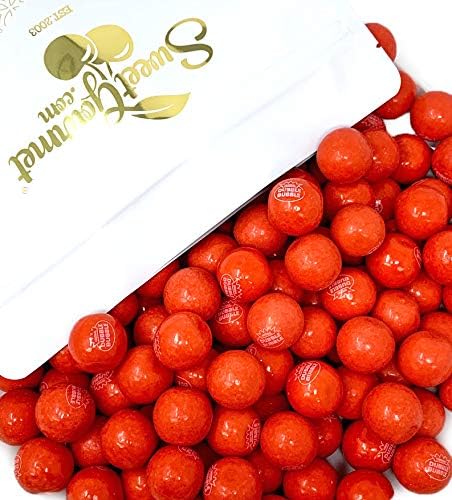 SweetGourmet Hot Chew Cinnamon Bubble Gum Balls, Spicy Cinnamon Flavor, 5 Pound Bulk Bag, 1-Inch, Gluten-Free, Fat-Free, 275 Count