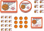 Basketball 7.5" round Edible cake topper image Birthday Party Decoration.