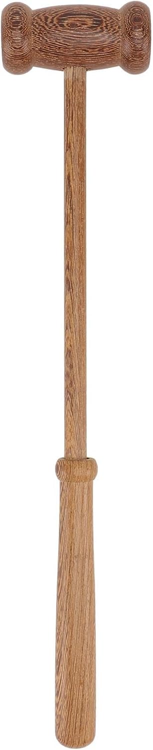 LALAFINA Back Massager Handheld Wooden Massage Hammer for Body Pain Relief Neck Shoulder Leg Feet Relaxation 15.74 Inch Long Handle Tool