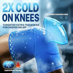 Knee Ice Pack Wrap Sleeve Thickened Core for Knee Pain, Targeted Swelling Relief During Recovery, Soft Flexible Gel, No Slip Compression Fit, Reusable Hot Cold Therapy for Post Activity, L