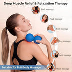 Blue Peanut Massage Ball Double Lacrosse Ball for Myofascial Release Deep Tissue Massage Tool for Trigger Point Therapy Relieve Muscle Pain in Neck Back Shoulders Hips & Legs Lightweight