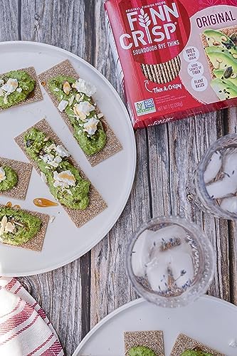 Finn Crisps Original Rye Crispbread 7oz | Thin, Crispy Rye Flatbread Crackers | Multipack of Authentic Finnish Sourdough Crispbread | Whole Grain Rye Crackers [3 Boxes x 7oz]