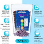Aqua Veggies Organic Atlantic Dulse Flakes Sea Vegetable, Wild-Harvested, Sun-Dried Superfood Seaweed Snacks| Rich in Iodine, B12, Iron, Calcium, Fibre & Plant-Based Protein (1 Pound (Pack of 1))