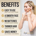 Epiwand Facial Hair Remover Spring Threading Tool - Our Women’s Facial Epilator Coil Removes Peach Fuzz, Chin, Cheek, Neck, Mustache and Upper Lip Hair Quickly - How to Use Instructions in Box.