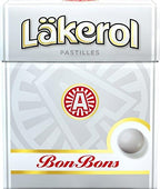 4 Boxes x 25g of Läkerol BonBons - Peppermint - Original - Swedish - Pastilles - Lozenges - Drops - Dragees - Candies - Sweets