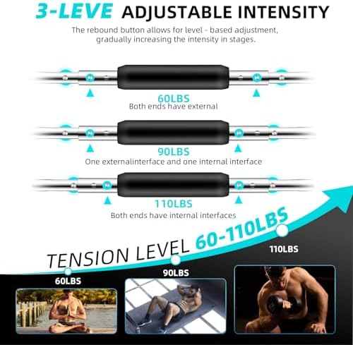 Professional Twister Arm Trainer, Adjustable 60-100lb Chest Workout Equipment for Men, Portable Detachable Design for Home Gym, Arm Chest and Shoulder Muscle Strength Exerciser Training