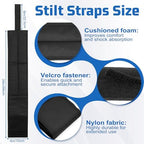 Drywall Stilt Straps (1 Pair) - Heavy Duty Leg Straps with Cushioned Foam Comfort, Adjustable Hook & Loop Fastener for Reliable Fit, Compatible with Various Brands of Stilts