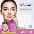Adellina New Anti Facial Wrinkle Patches: Anti Wrinkle Patches Overnight - Smile Line Pathces - Facial Wrinkle Patche for Forehead, Smile Line, Under Eyes (1 Count (Pack of 144))