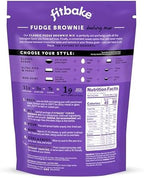 FitBake Keto Low Carb Fudge Brownie Baking Mix | 1g Net Carbs Per Serving | No Added Sugar | Zero Sugar & Gluten Free Desserts, Naturally Sweetened Keto Snack 9.5oz