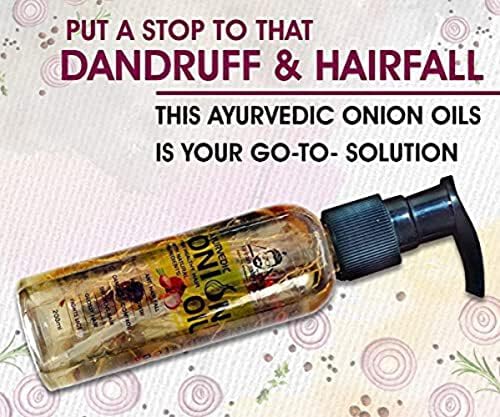 urbangabru Ayurvedic Onion Oil controls hair fall, dandruff control and for healthy hair growth (7 Fl Oz)