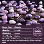 Polished Lepidolite Crystals Stone Set - 72 Pcs, 0.5" Handpicked Natural Tumbled Gemstones Rocks Agate Jasper, Pebbles for Reiki, Chakra, Healing Home Decor